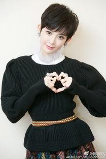 古力娜扎短发照片,古力娜扎演绎时尚短发造型